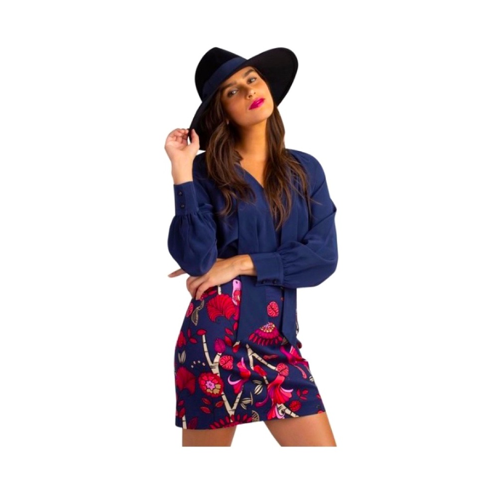 NWT Trina Turk Rico Mini Skirt Floral/Bird